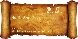 Madl Sarolta névjegykártya
