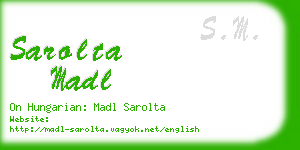 sarolta madl business card